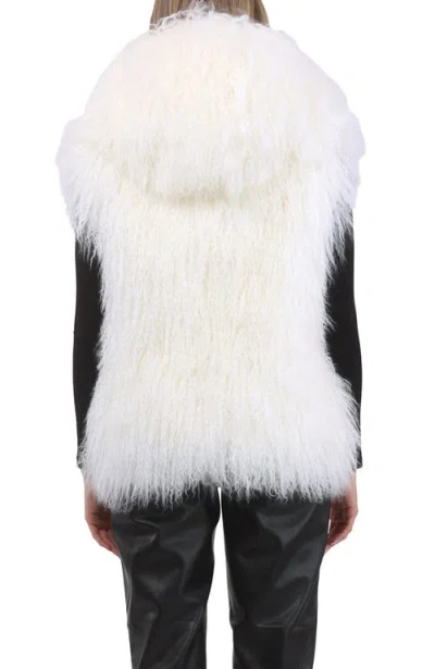 Gorski Reversible Genuine Shearling Vest With Wool And Cashmere Blend Back In Multi