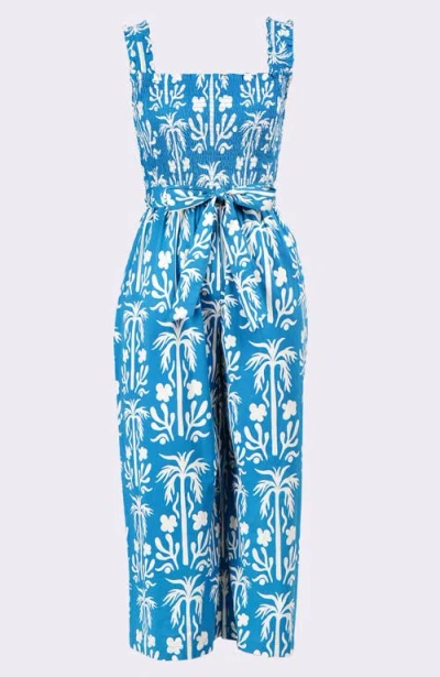 Leota Janet Cropped Jumpsuit In Blue
