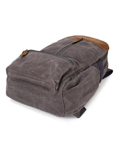 Tsd Brand Mountain Leaf Durable Outdoor Utility Backpack In Gray