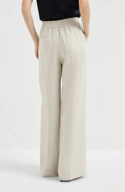 Brunello Cucinelli Loose Track Trousers In White