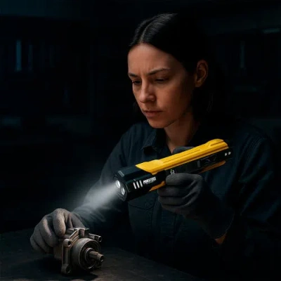 Pursonic Emergency Prep Bundle 2-in-1 Ultra Bright Flashlight And Led Fast Charging Power Bank In White