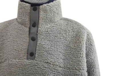 Moustache Fleece Pullover In Gray