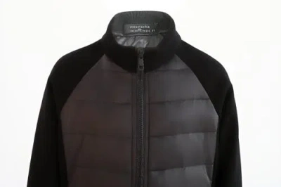 Moustache Zip-up Padded Jacket In Black