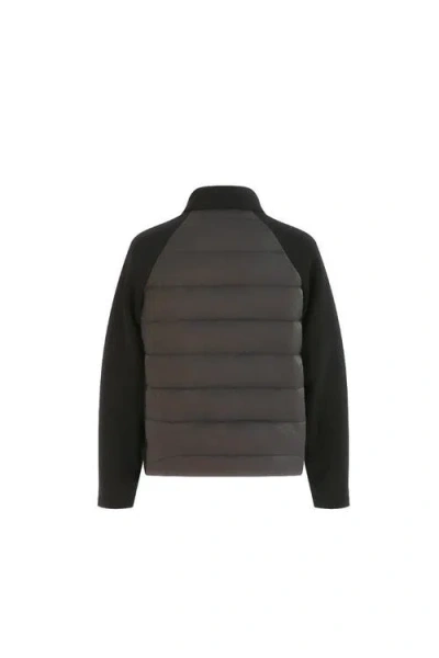 Moustache Zip-up Padded Jacket In Black