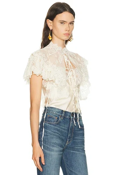 Chloé Lace Top In White