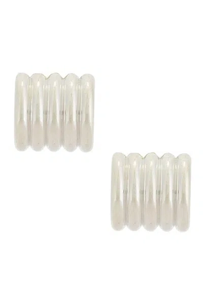 Dehanche Hollyhock Small Earrings In White