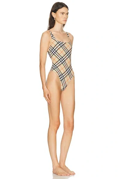 Burberry Sabina One Piece Swimsuit In Multi