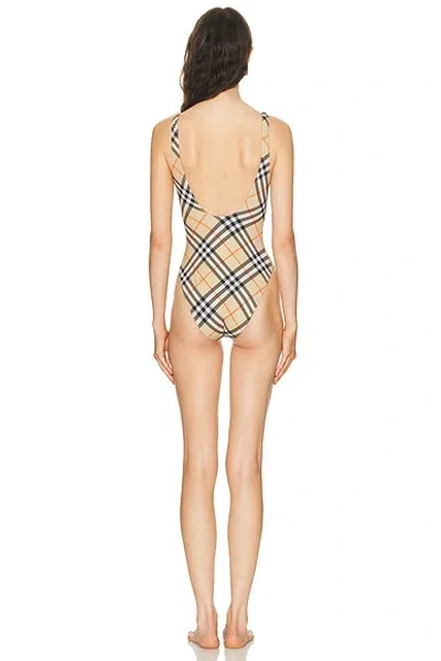 Burberry Sabina One Piece Swimsuit In Multi
