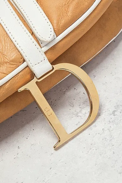 Pre-owned Dior Saddle Bag In Sand