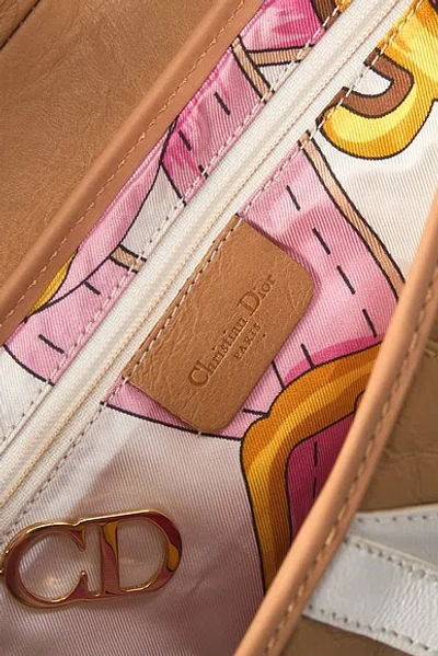 Pre-owned Dior Saddle Bag In Sand
