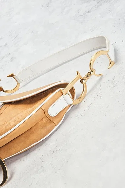 Pre-owned Dior Saddle Bag In Sand