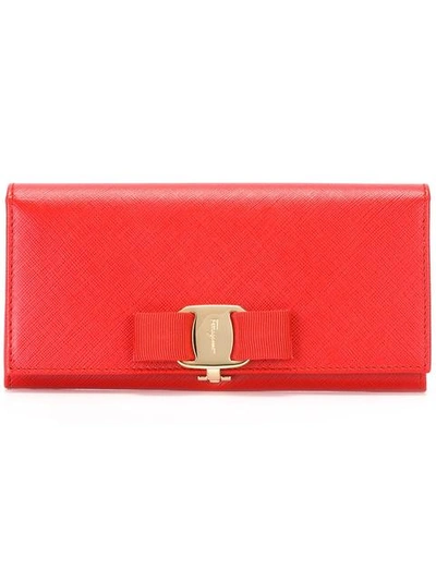 Shop Ferragamo Vara Continental Wallet