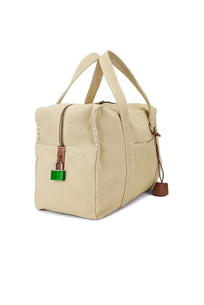 Jw Anderson Cotton Canvas Weekend Bag In Neutral