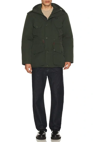 Fred Perry Patch Pocket Puffer Jacket In Green
