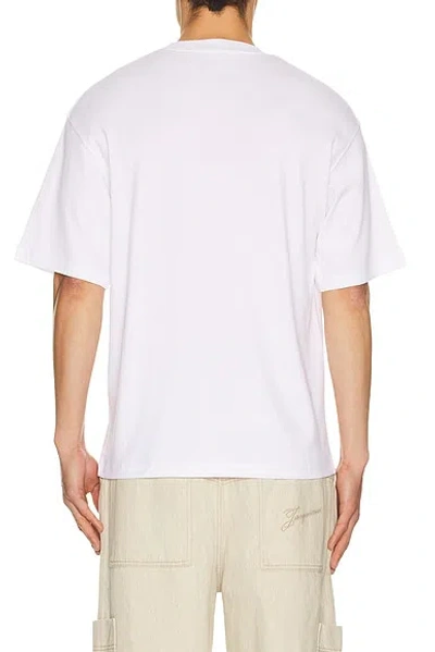 Jacquemus Crew Neck Short Sleeve Fitted T-shirt In White