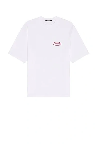 Jacquemus Crew Neck Short Sleeve Fitted T-shirt In White