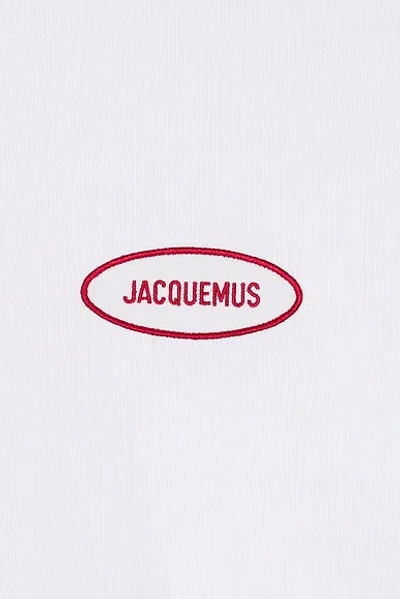 Jacquemus Crew Neck Short Sleeve Fitted T-shirt In White