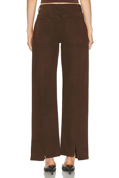 Mimchik Split Hem Wide Leg In Brown
