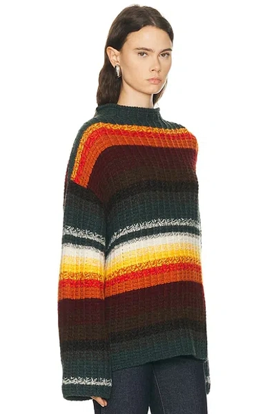 Khaite Yanis Oversized Ribbed Striped Cashmere Sweater In Multi