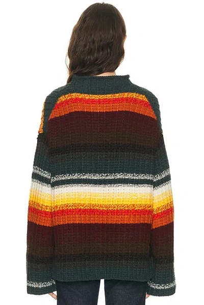Khaite Yanis Oversized Ribbed Striped Cashmere Sweater In Multi