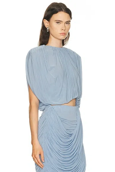 Magda Butrym Draped Blouse In Blue
