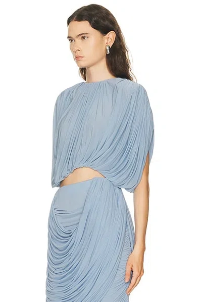Magda Butrym Draped Blouse In Blue