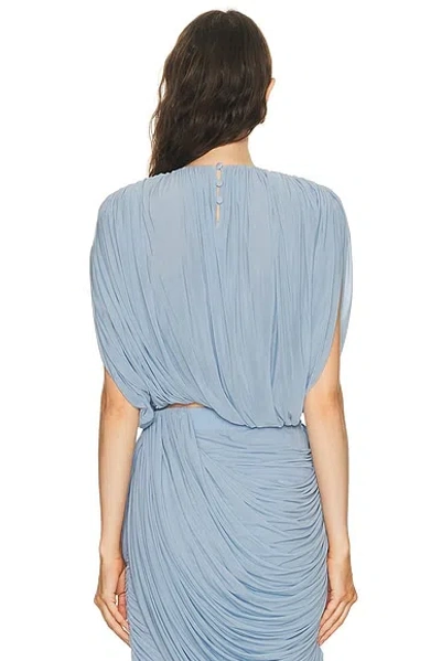 Magda Butrym Draped Blouse In Blue