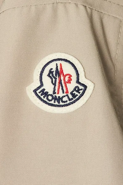 Moncler Eucalyptus Hooded Jacket Drawstring Front Pockets In Neutral