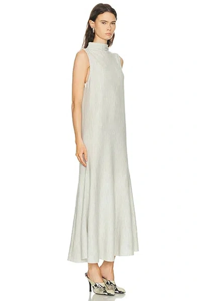 Khaite Margo Mockneck Merino-wool Maxi Dress In Neutral