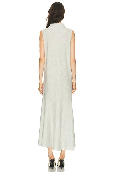 Khaite Margo Mockneck Merino-wool Maxi Dress In Neutral
