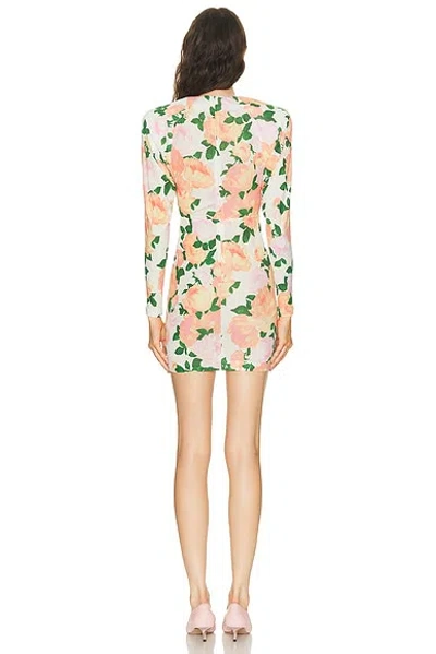 Stella Mccartney Gathered Floral-print Jersey Mini Dress In Multi