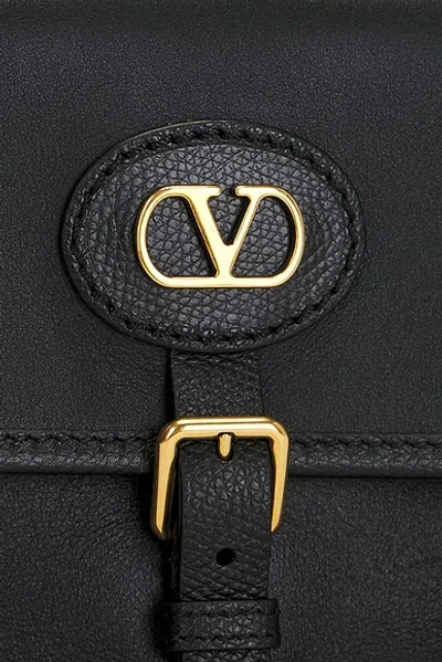 Valentino Garavani Antibes Leather Crossbody Bag Adjustable Strap In Black