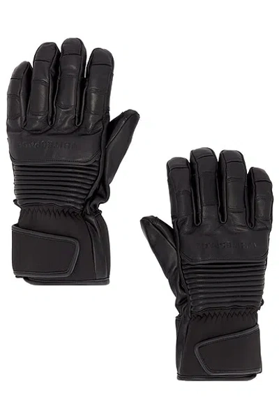Whitespace Leather Riding Gloves In Black