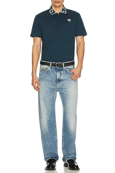 Versace Polo In Blue