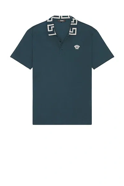 Versace Polo In Blue