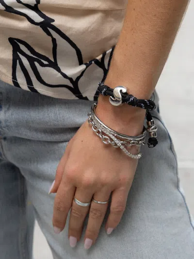 Baublebar Knotty Initial Custom Bracelet In Black