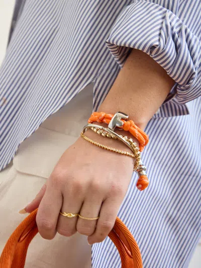 Baublebar Knotty Initial Custom Bracelet In Orange