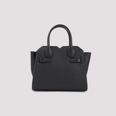 Valextra Micro Milano Leather Top Handle Bag In Pattern