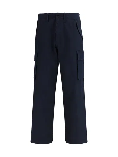 Burberry Cyrus Cargo Trousers Multiple Pocket Design In Blue