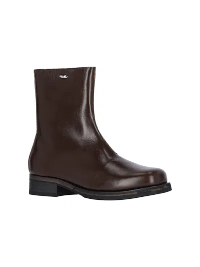 Our Legacy Camion Ankle Boots In Brown