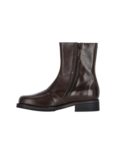 Our Legacy Camion Ankle Boots In Brown