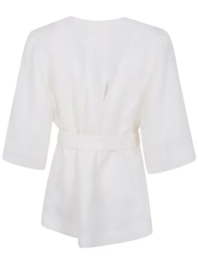 P.a.r.o.s.h Parosh Belted Blouse In White