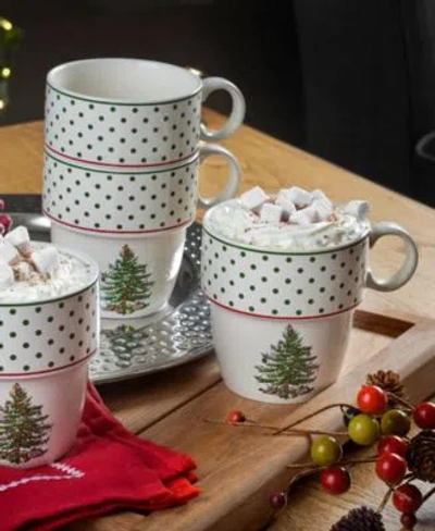 Spode Christmas Tree Polka Dot Dinnerware Collection In White