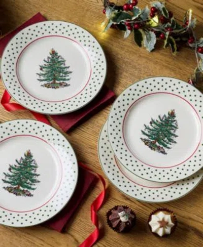 Spode Christmas Tree Polka Dot Dinnerware Collection In White
