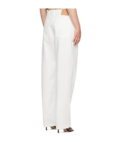 Magda Butrym Belt Loop Jeans In White