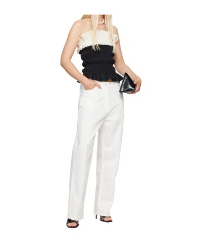 Magda Butrym Belt Loop Jeans In White