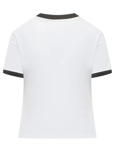 Versace Jersey T-shirt With Contrasting Beading In White