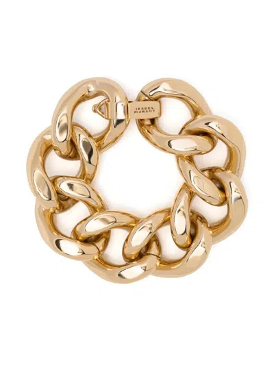 Isabel Marant Links Oversized Chain Bracelet Accessories In Gold