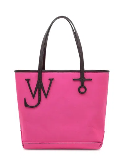 Jw Anderson Compact Anchor Tote Bag With Dual Handles In Pink