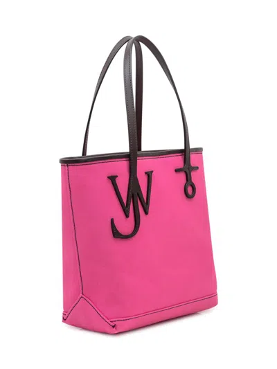 Jw Anderson Compact Anchor Tote Bag With Dual Handles In Pink